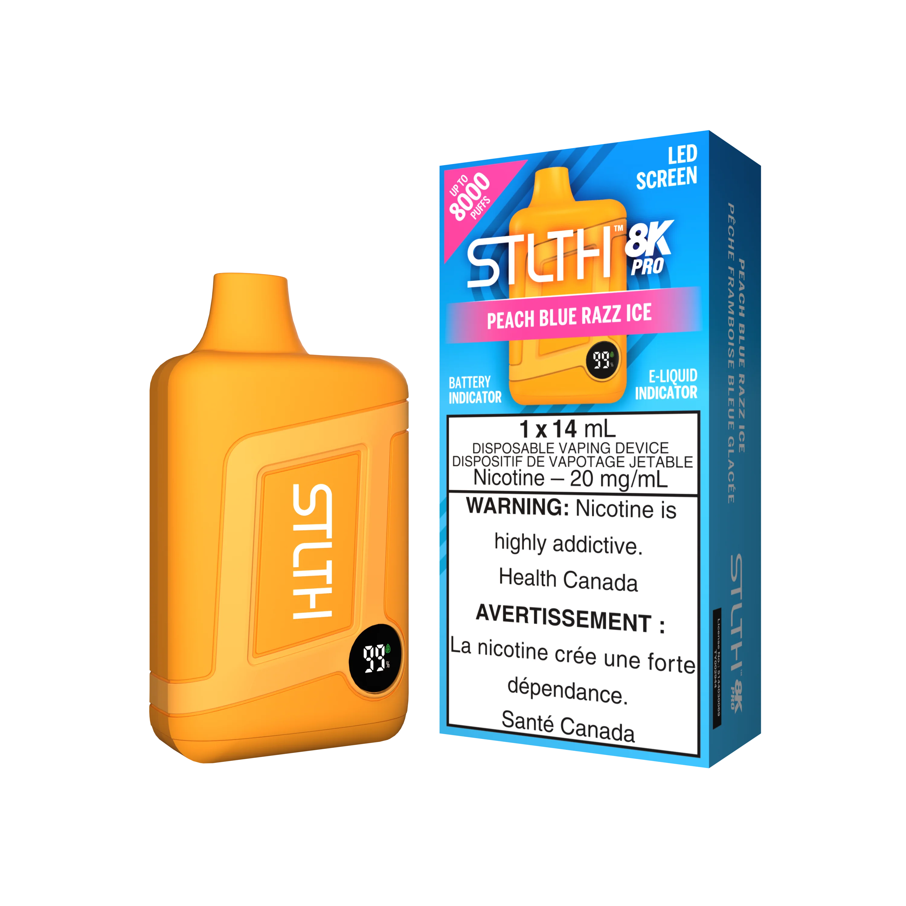 STLTH 8K PRO - Peach Blue Razz Ice
