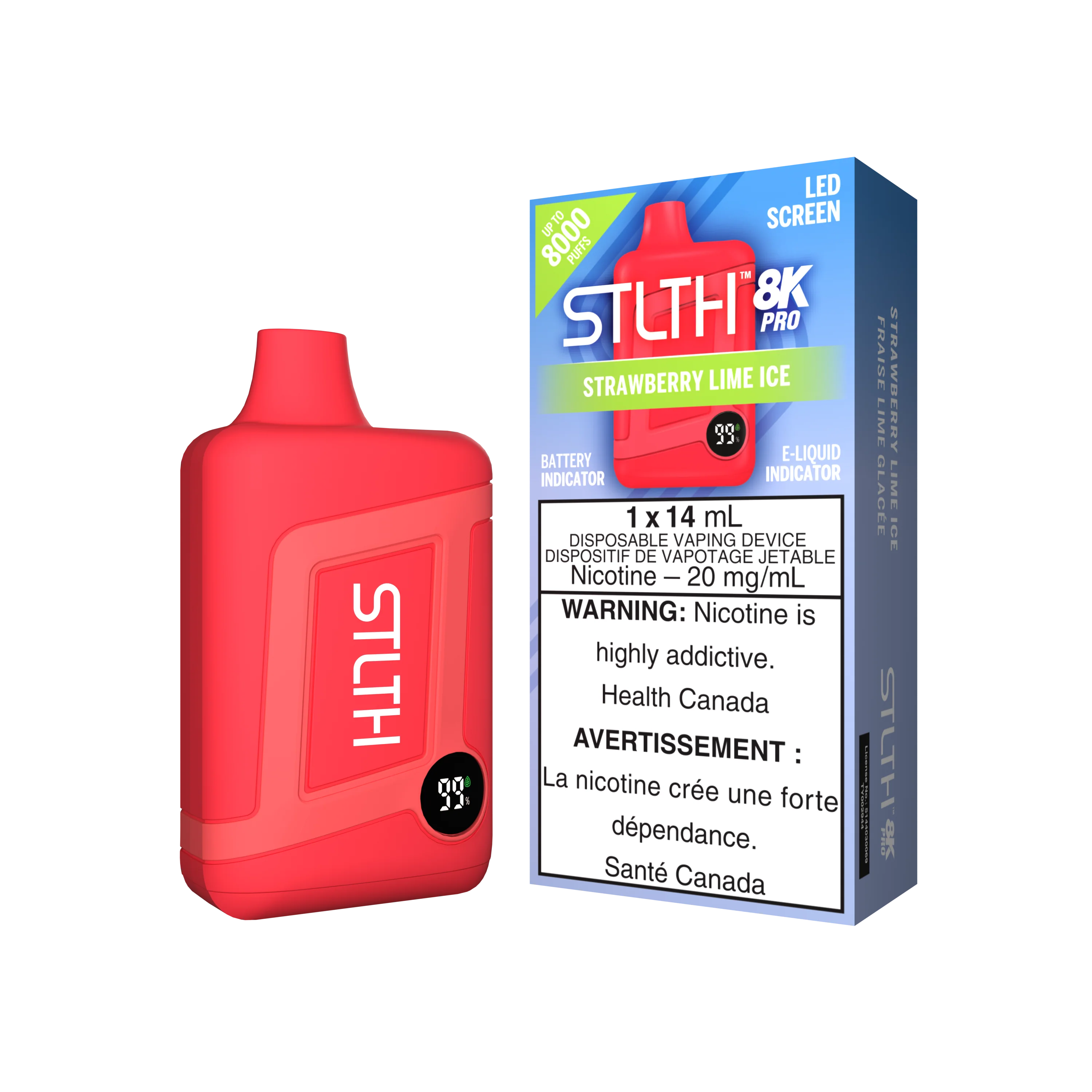 STLTH 8K PRO - Strawberry Lime Ice