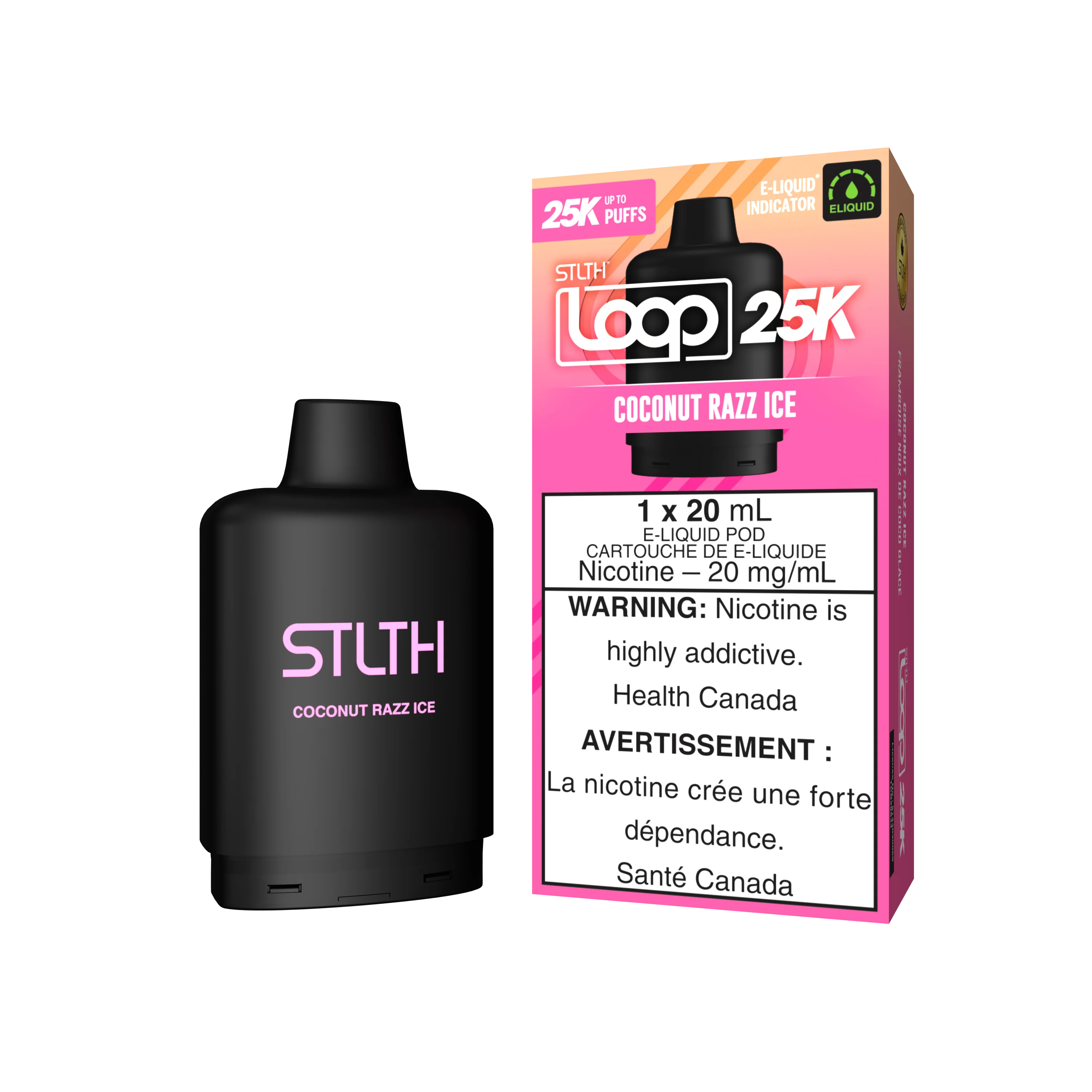 STLTH LOOP 25K Pod Pack - Coconut Razz Ice