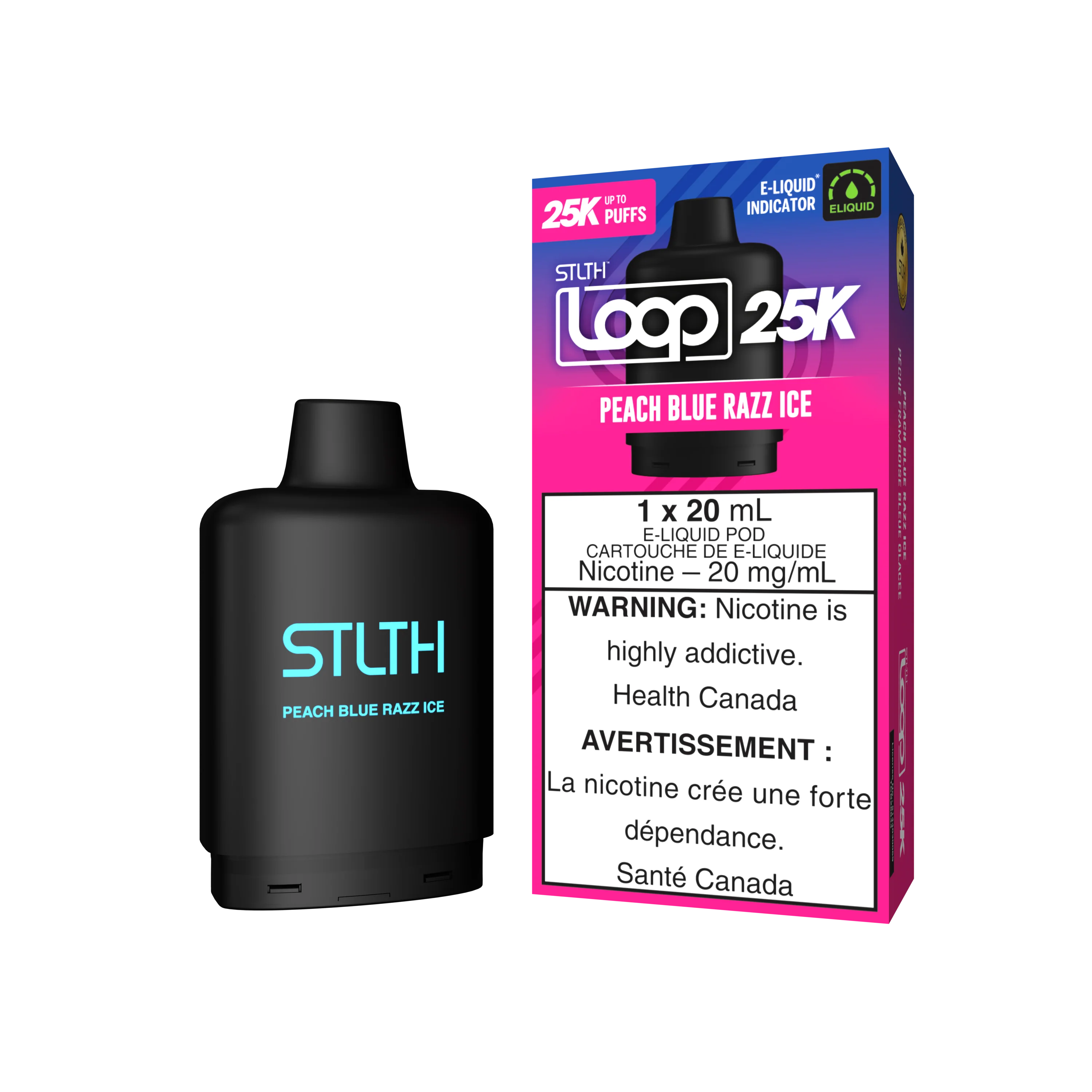 STLTH LOOP 25K Pod Pack - Peach Blue Razz Ice