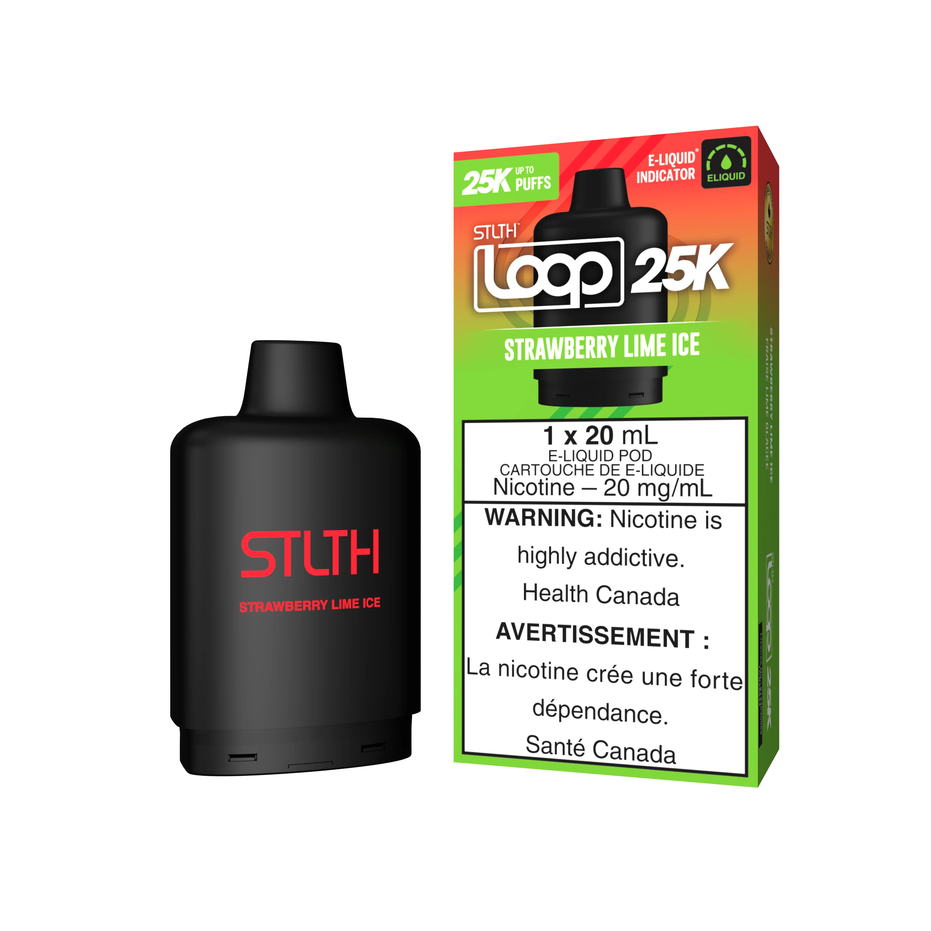 STLTH LOOP 25K Pod Pack - Strawberry Lime Ice