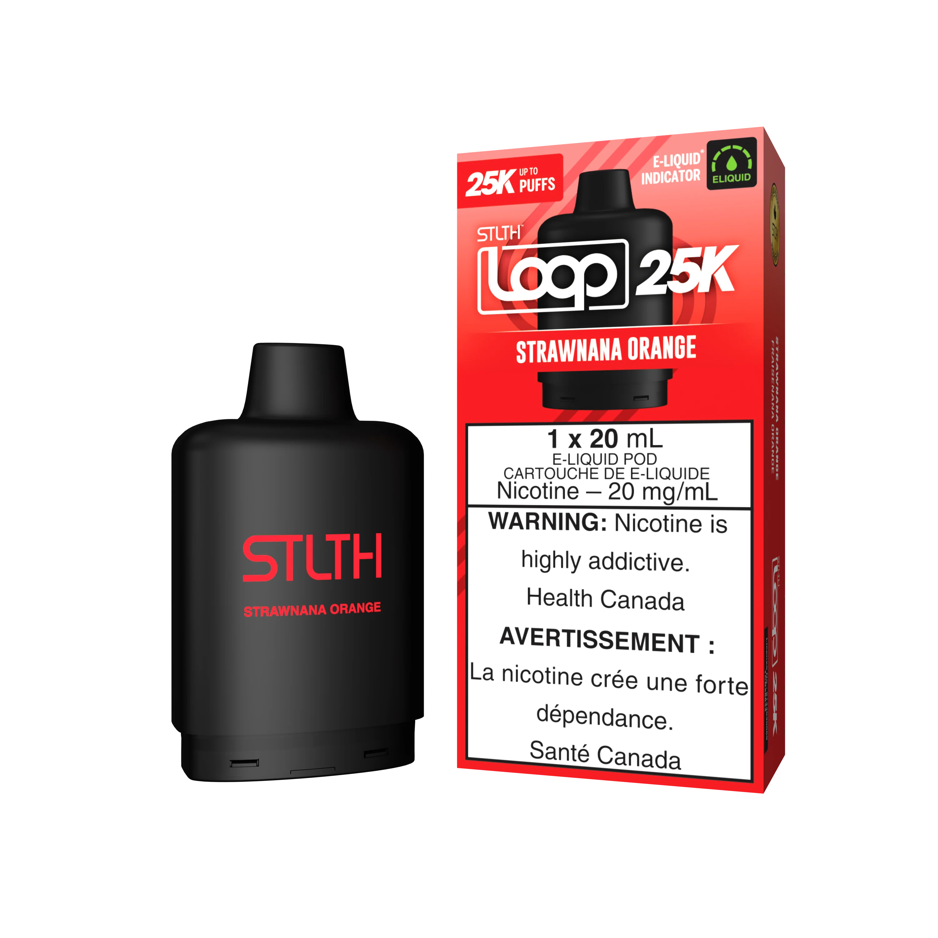 STLTH LOOP 25K Pod Pack - Strawnana Orange