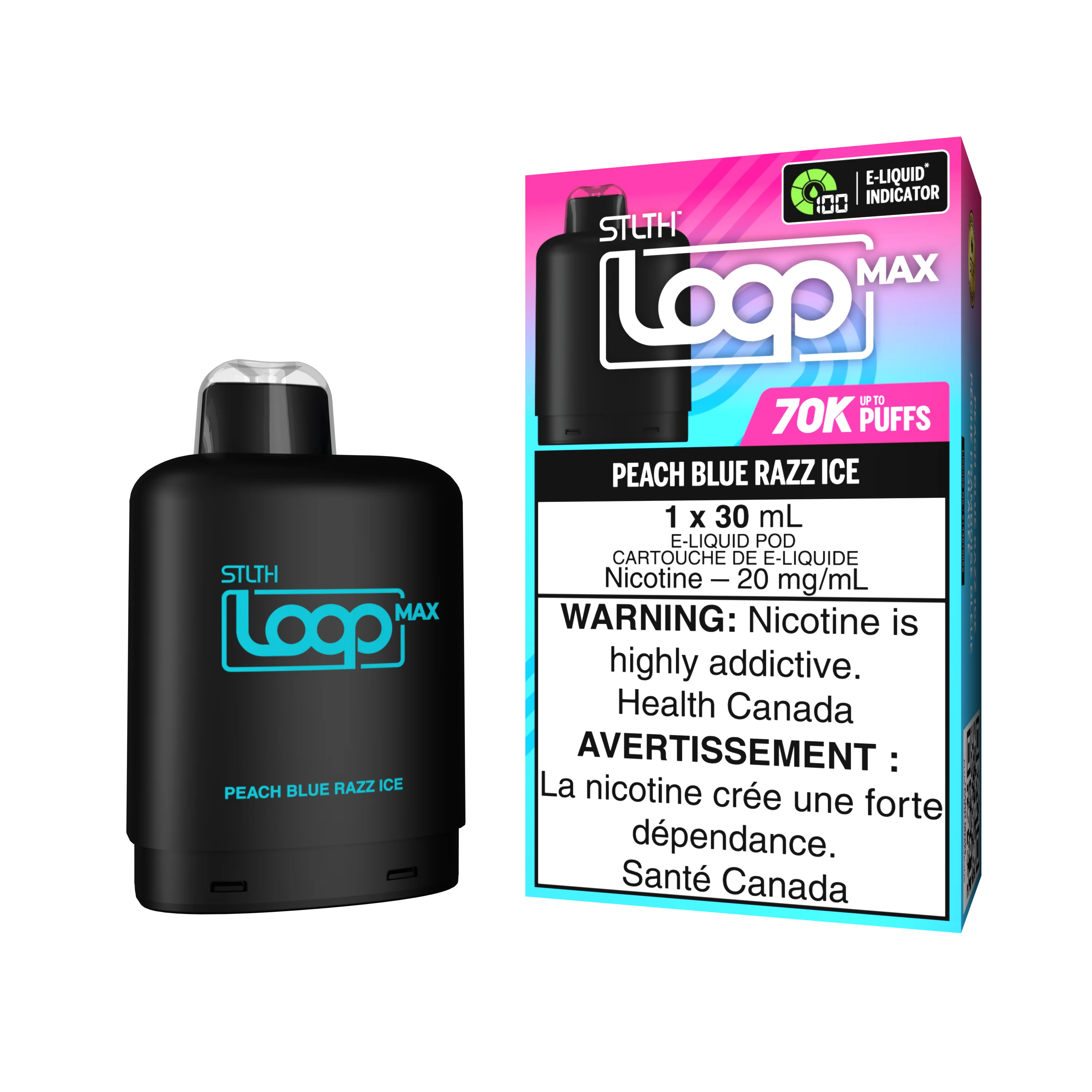 STLTH LOOP MAX Pod Pack - Peach Blue Razz Ice