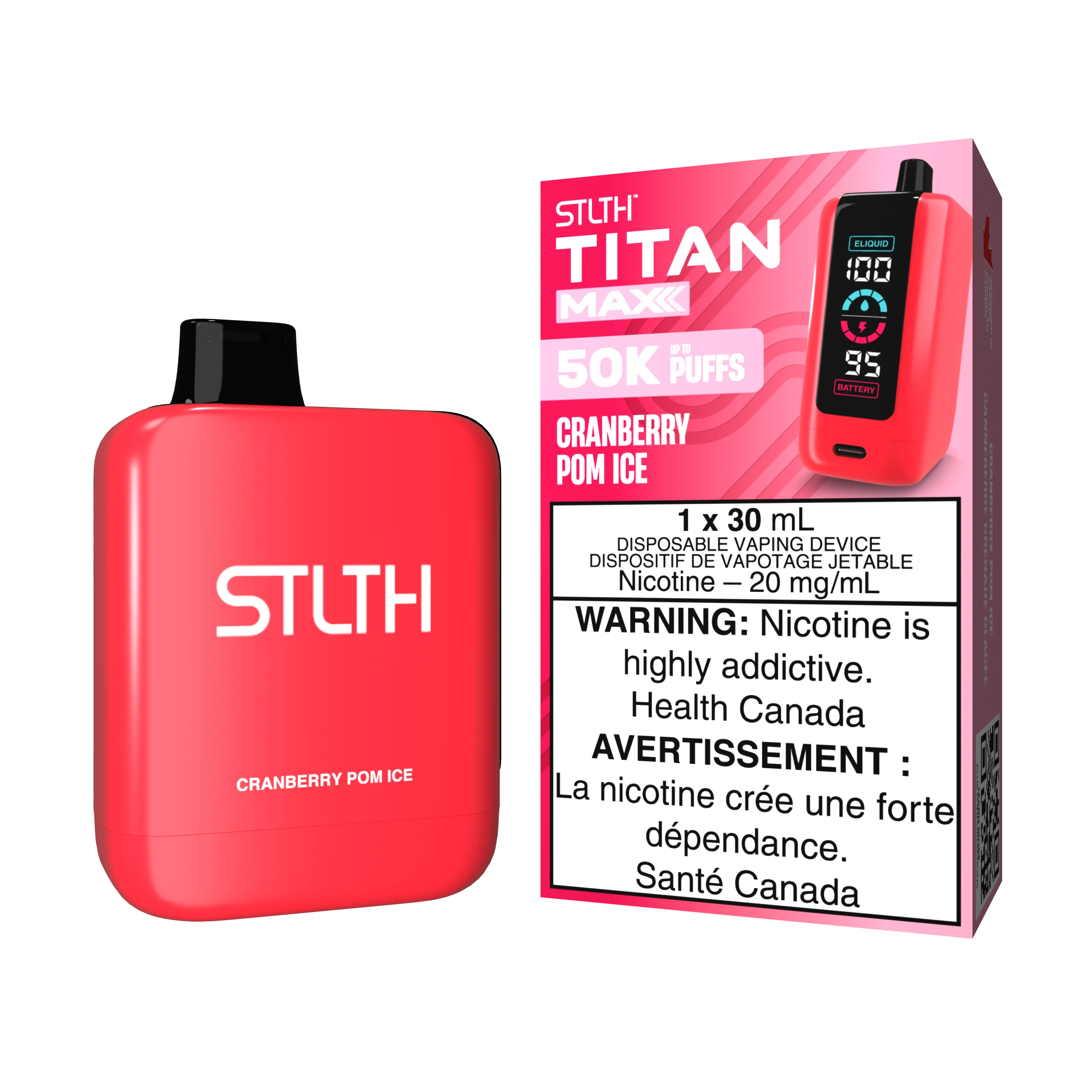 STLTH TITAN MAX - Cranberry Pom Ice